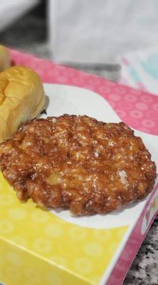 Apple Fritter. Crispy and a good portion.