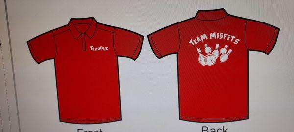 Our bowling team shirts.