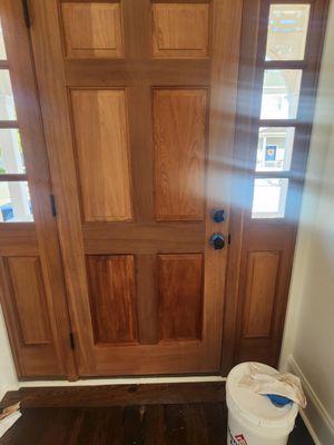 This client wanted us to paint the door to make it look natural and that's what we did!