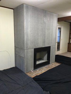 Fireplace Replacement- During Picture