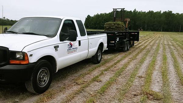 Sod  removal and installation.