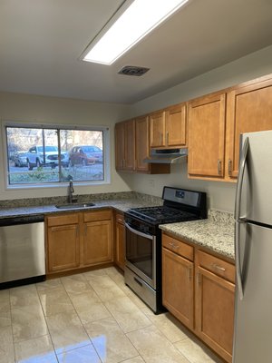 Updated kitchen at Parkside in North Bethesda.