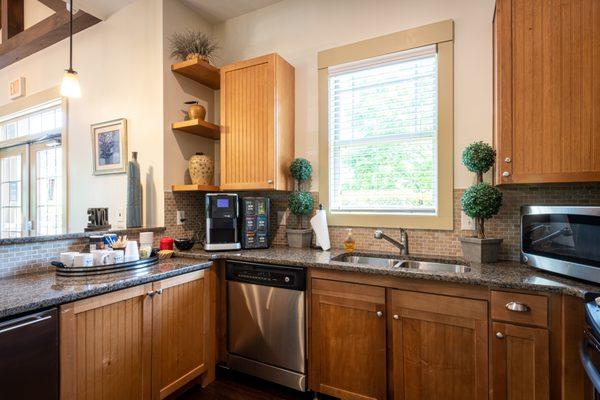 Resident kitchen with cafe