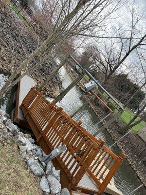 We stained a clients railing and deck