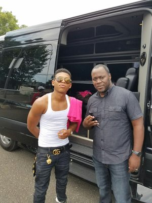 Empire tv star Bryshere Gray and I during his day long use of TJA Transportation LLC