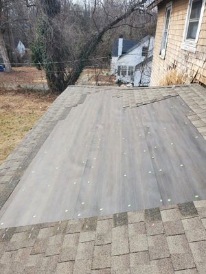 Shingle roof repair continued