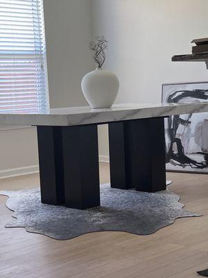 Marble dining table.