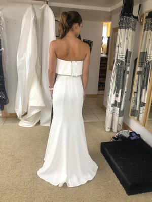 Tailored ceremony dress, back side