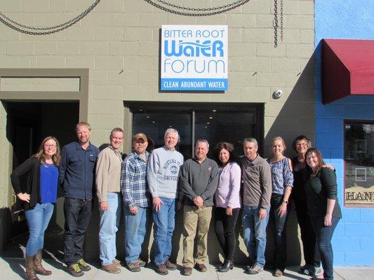 2018 Board of Directors and staff in front of office.