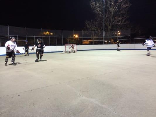 A little outdoor roller hockey on this fine Wednesday night.