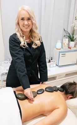 Acupuncture and hot stone massage combination is an after-work fav!