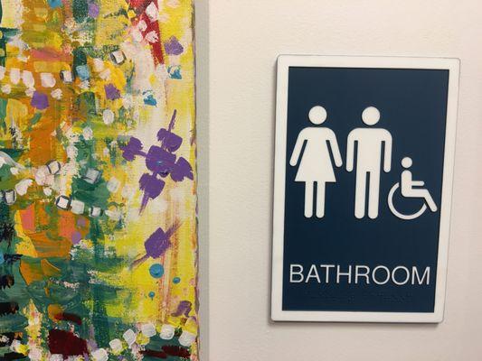 Bathroom ADA sign