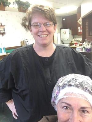 Here is Leslie at Hair Connection. She is a great stylist and nail tech.