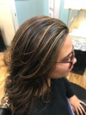 Blended balayage to add some dimension and movement