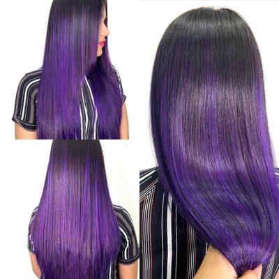 Purple balayage