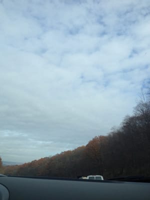 View over the blue mountain.