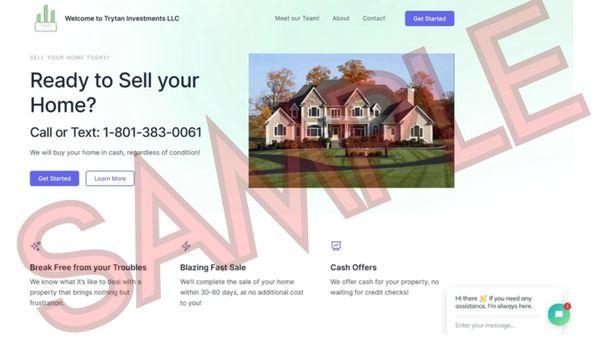 Sample website design trytaninvestments.com