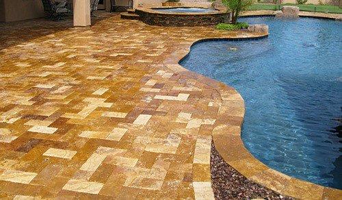 Cleaned & Sealed Travertine