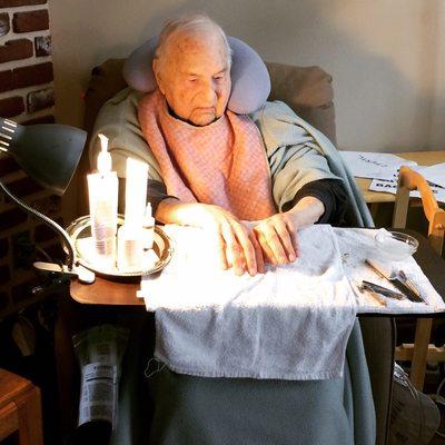 106 years and loves manicures