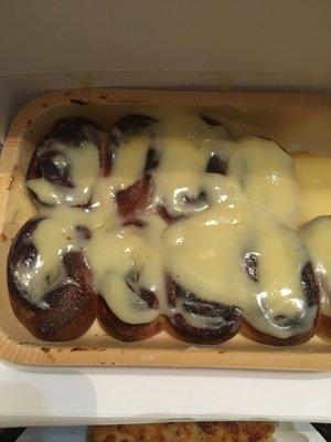 Burnt Cinnabon rolls.