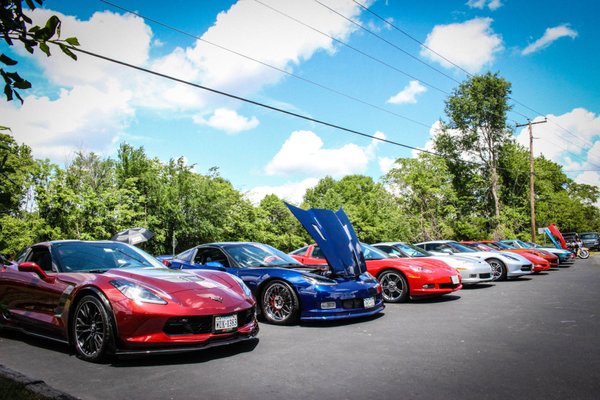 Corvettes on the lot.