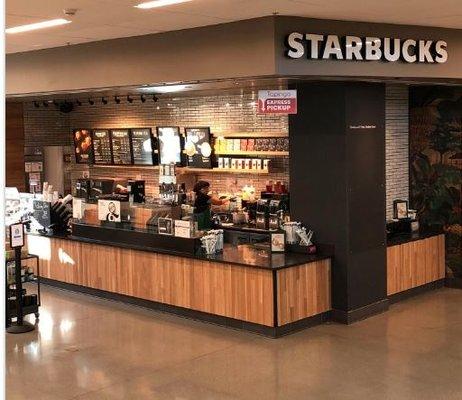 Starbucks is located just a few feet away from Titan Bowl and Billiards!