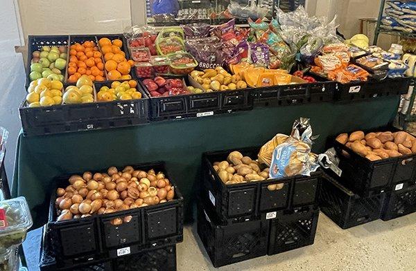 We offer a variety of fresh fruits and vegetables.