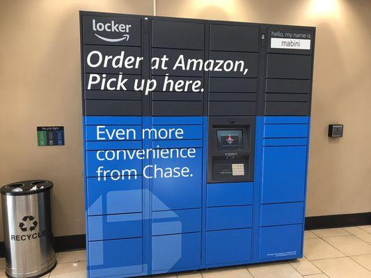 There is an Amazon pick-up in the ATM vestibule