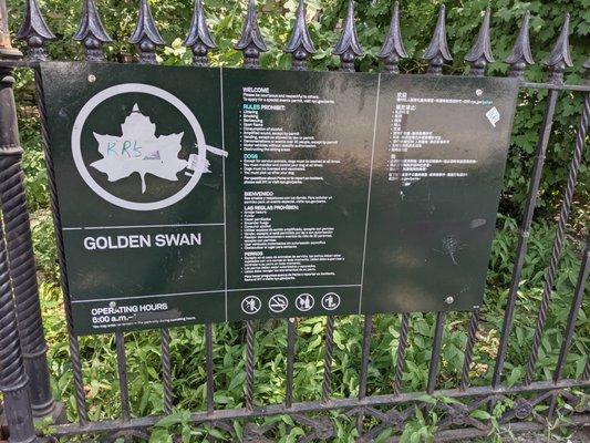 Golden Swan Garden, Greenwich Village, NY