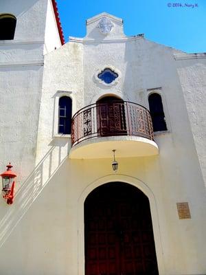 The front of the church.  I could not photograph the entire building due to the ugly cars and fence surrounding the front.