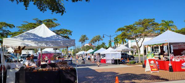 Gulf Coast Main Street Market open Sundays 9am-1pm South of Belk and Bath and Body Works. Dog friendly. Kid friendly with 2 playgrounds near