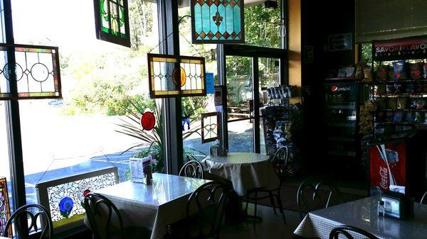 Looking outside from the dining room.