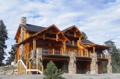 Custom log home in Colorado