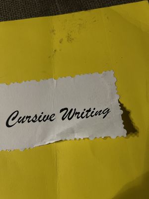 For our first, second, third and fourth graders cursive writing