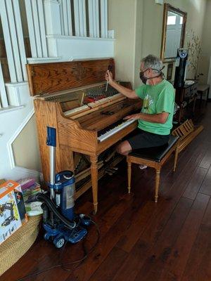 Larry tuned my piano repaired and cleaned everything that it was needed she was above and beyond expectations