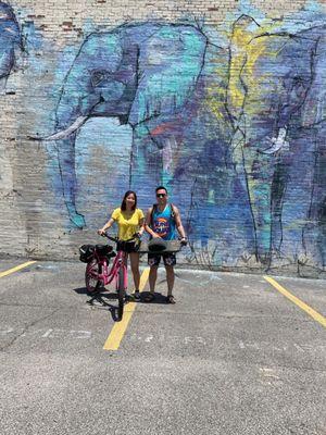 Owner was kind enough to take a picture of us my cousin rode to bike and I had my one wheel. Super fun !