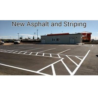 New asphalt and Striping