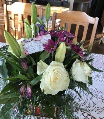 We received a dying funeral bouquet instead of our Mother's Day order. Pictured here on the day of arrival.