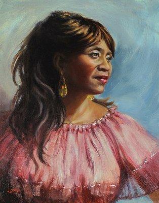 Oil portrait of Monique, 12 x 16