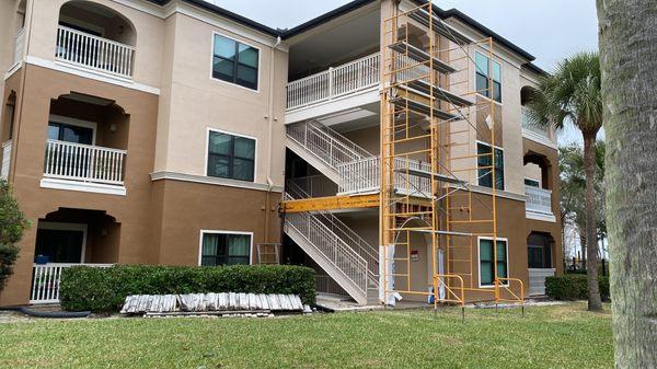 Scaffold stairwells