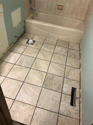 Bathroom tile in progress...