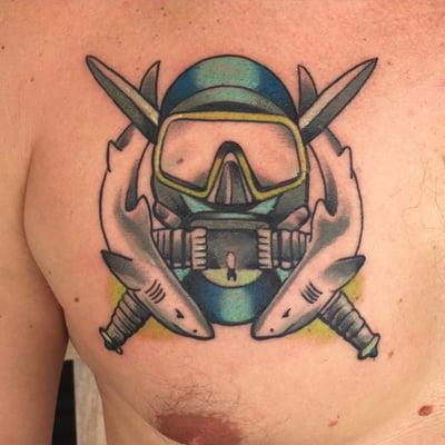 Diver Tattoo by Mark Nicholas.