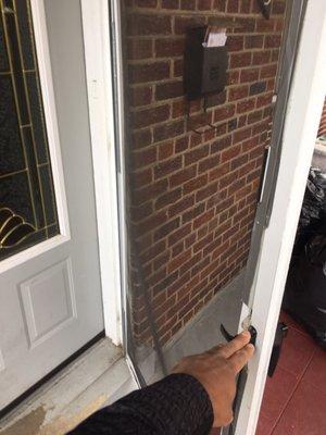 Broken screen door