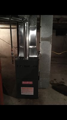 Gas-fired furnace replacement using minimal new ductwork to retrofit old ductwork to reduce overall cost to customer