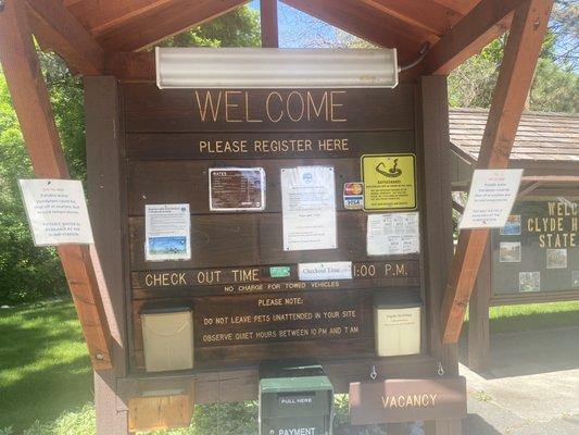 Campground kiosk