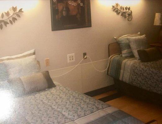 Our Bedrooms are Comfortable and Equipped to Meet your Needs.  Call us today to set up a tour- (618) 332-0114- or just drop on in.