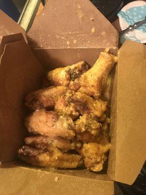 Garlic Parmesan chicken wings delicious