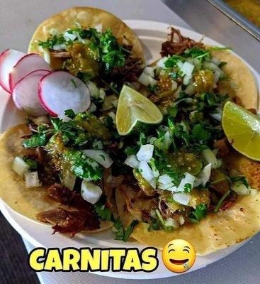 Tacos de carnitas