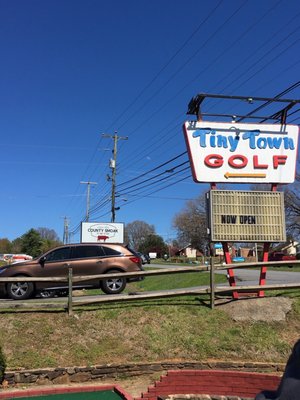 The sign out front