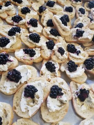 Goat Cheese, BlackBerry Crisps!